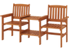 2-Seater Outdoor Patio Furniture Set with 1.57 Inch Umbrella Hole