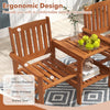 Ergonomic 2-seater outdoor patio furniture set with solid wood, slatted seat, and 1.57" umbrella hole for versatile use.