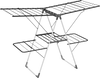 2-Tier Clothes Drying Rack with 33 Drying Rails and Height Adjustable Gullwings