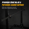 7FT Olympic weight lifting bar with premium steel, porcelain-coated surface, and 2000 lbs capacity for home gym training.