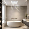 200 CFM bathroom exhaust fan with metal housing, designed for efficient ventilation in spaces up to 200 sq. ft.