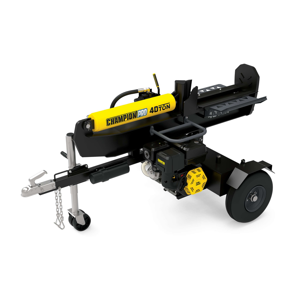 Champion 201091 Pro 40-Ton Log Splitter Horizontal/Vertical Full Beam Gas With Auto Return New