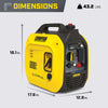 Champion 201323 1850W/2500W Generator Inverter Dual Fuel Gas Propane with CO Shield New