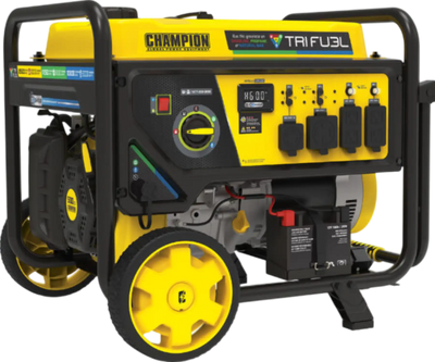 Champion 201438 10000W/12500W Generator Tri-Fuel Gas Propane Natural Gas CO Shield 50 Amp Electric Start New