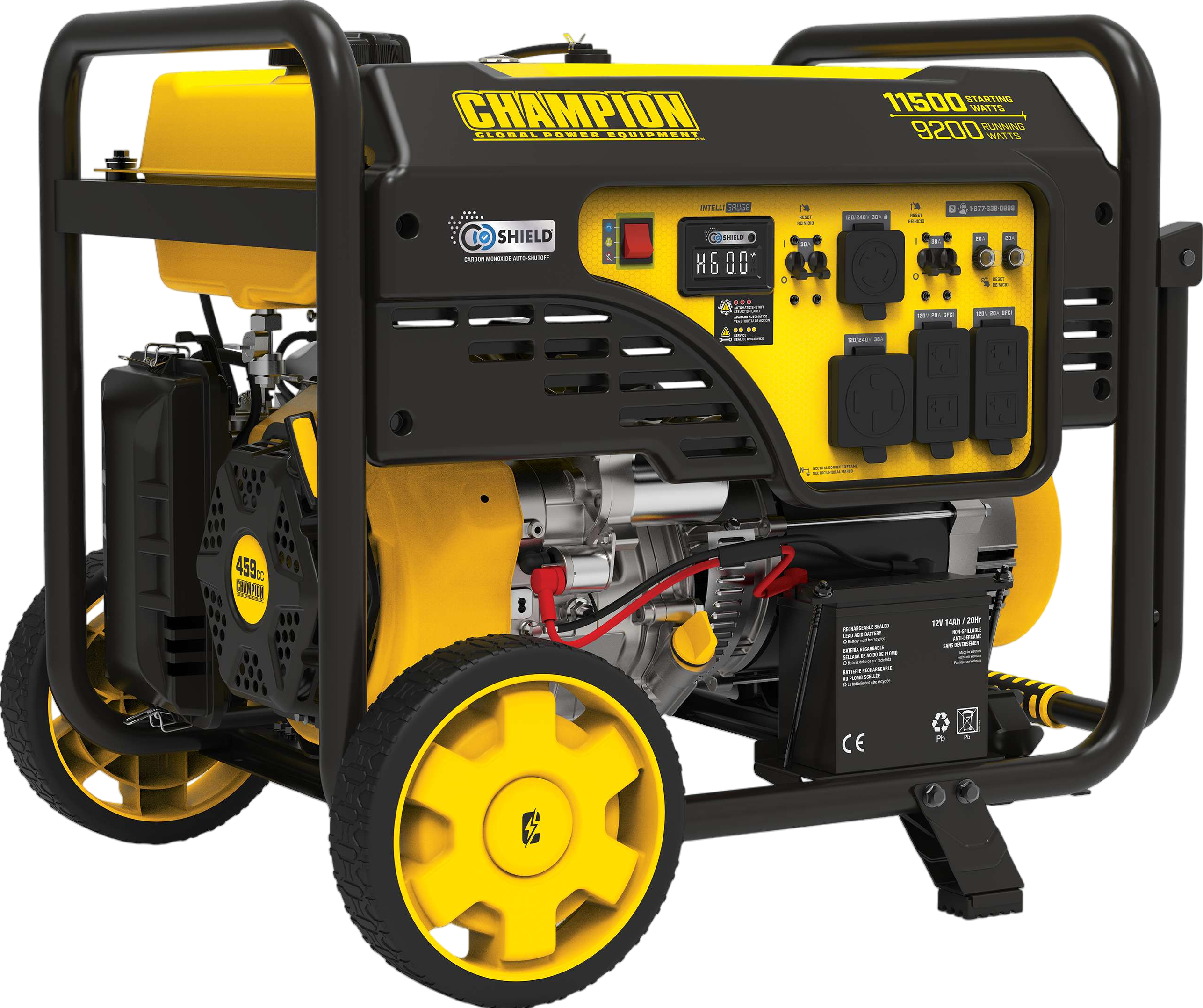 Champion 201494 9200W/11500W Generator 50 Amp Gas Electric Start CO Shield New