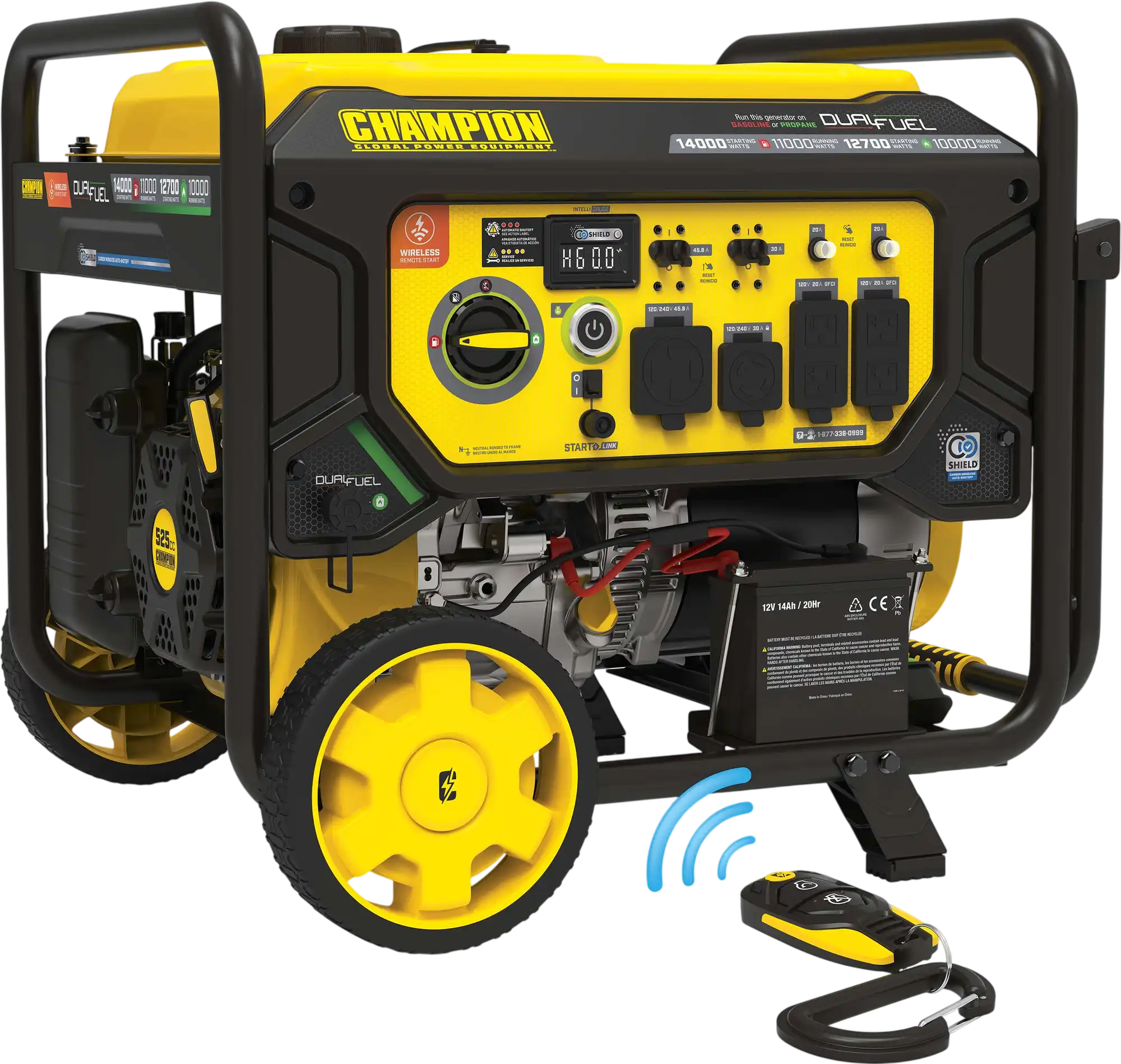 Champion 201544 11000W/14000W Generator Dual Fuel Gas Propane 50A CO Shield Remote Start New