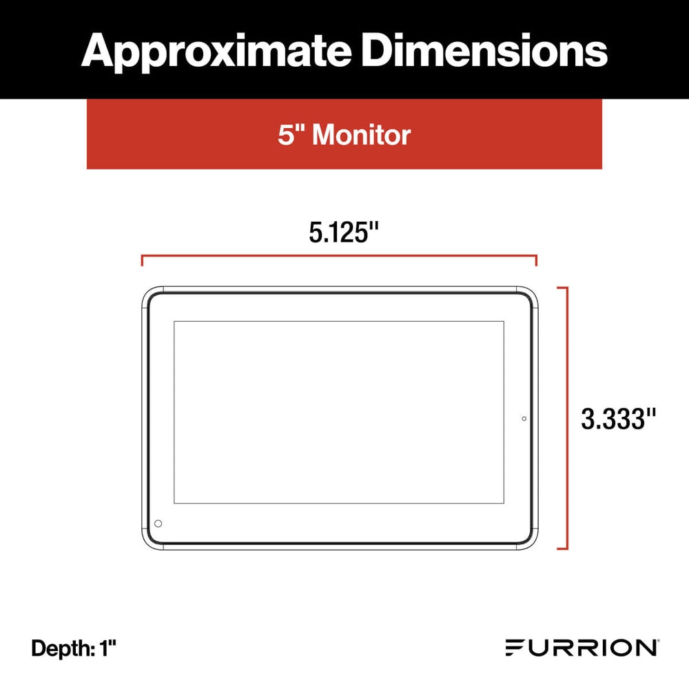 Furrion Vision S+ RV Backup Camera System 5" Monitor Rear Sharkfin Camera New