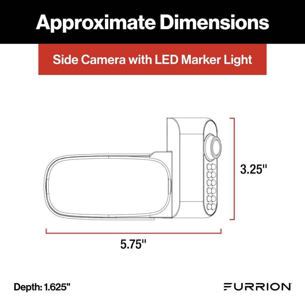 Furrion Vision S+ RV Observation System Left & Right Side Cameras with LED Marker Lights New