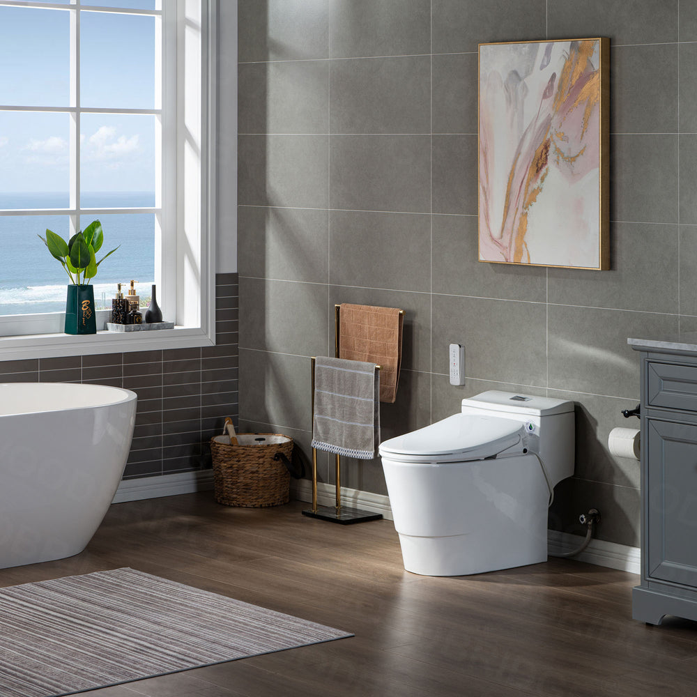 WOODBRIDGE T-0047 Toilet with Advanced Smart Bidet Dual Flush 1.1/1.6 GPF New