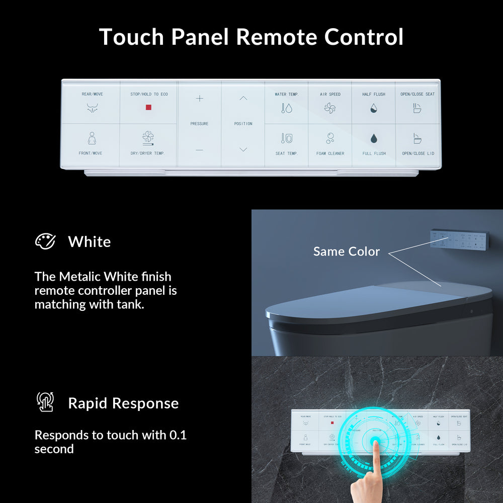 WOODBRIDGE B0931S Smart Bidet Toilet Dual Flush 1.1/1.6 GPF Auto Open Close Voice Control New