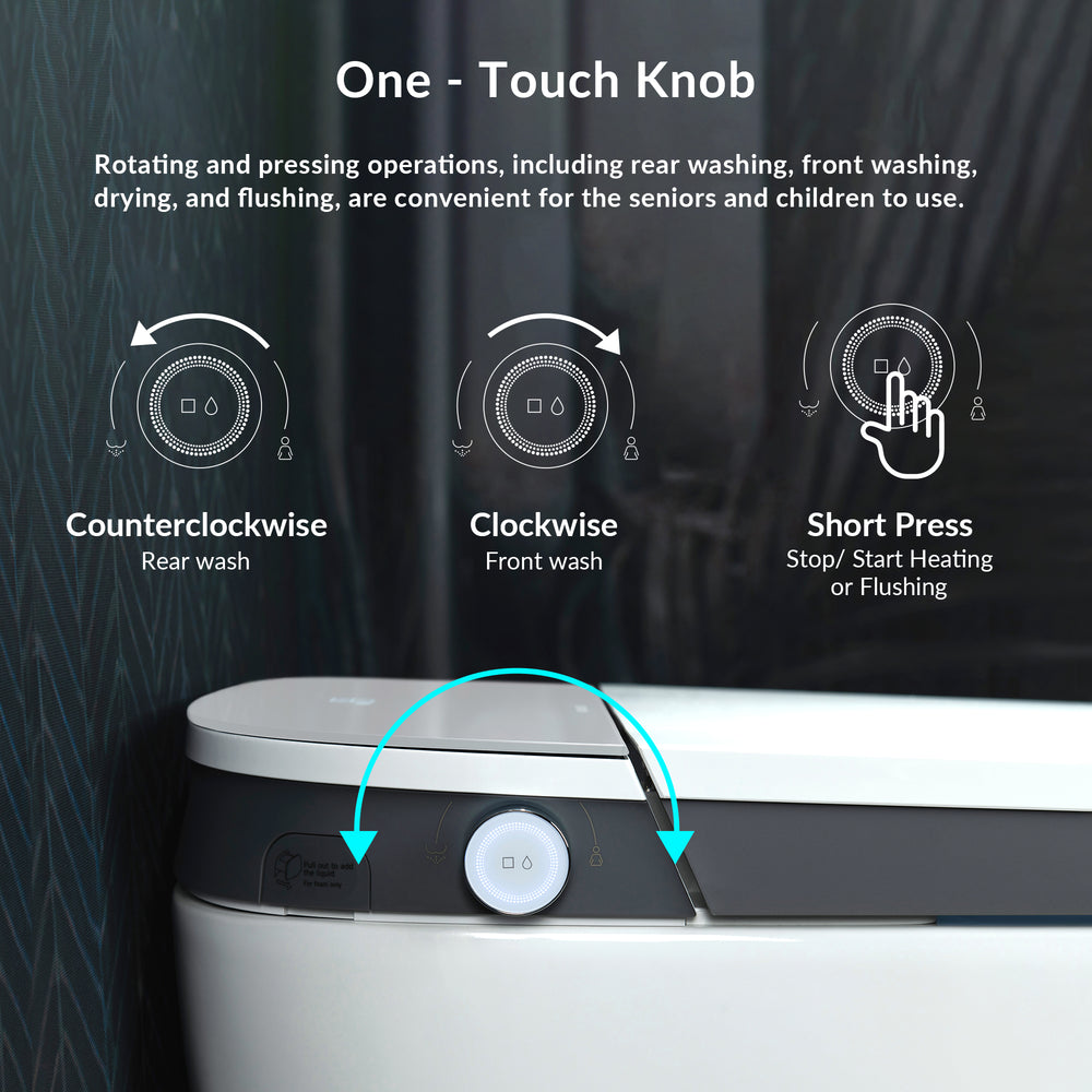 WOODBRIDGE B0931S Smart Bidet Toilet Dual Flush 1.1/1.6 GPF Auto Open Close Voice Control New