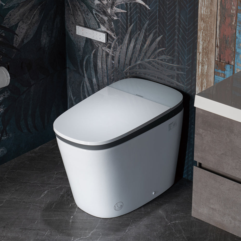 WOODBRIDGE B0931S Smart Bidet Toilet Dual Flush 1.1/1.6 GPF Auto Open Close Voice Control New