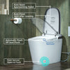 WOODBRIDGE Smart Bidet Toilet with Auto Open/Close, Foot Sensor, Automatic Flush, Foam Shield, Heated Seat, and ADA-Compliant Chair Height Design - Model, EBT350
