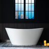 WOODBRIDGE EST0606 Freestanding Bathtub 59" L x 33-1/2" W Solid Surface Stone Resin Matte White New