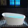 WOODBRIDGE EST0608 Freestanding Bathtub 66-7/8" L x 29-1/2" W Solid Surface Stone Resin Matte White New