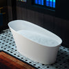 WOODBRIDGE EST0608 Freestanding Bathtub 66-7/8" L x 29-1/2" W Solid Surface Stone Resin Matte White New