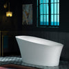 WOODBRIDGE EST0608 Freestanding Bathtub 66-7/8" L x 29-1/2" W Solid Surface Stone Resin Matte White New