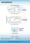 WOODBRIDGE MST0801 Freestanding Bathtub 63" Matte White New