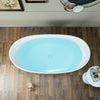 WOODBRIDGE EST0016 Freestanding Bathtub 59" L x 29-1/8" W Stone Resin Solid Surface Matte White New