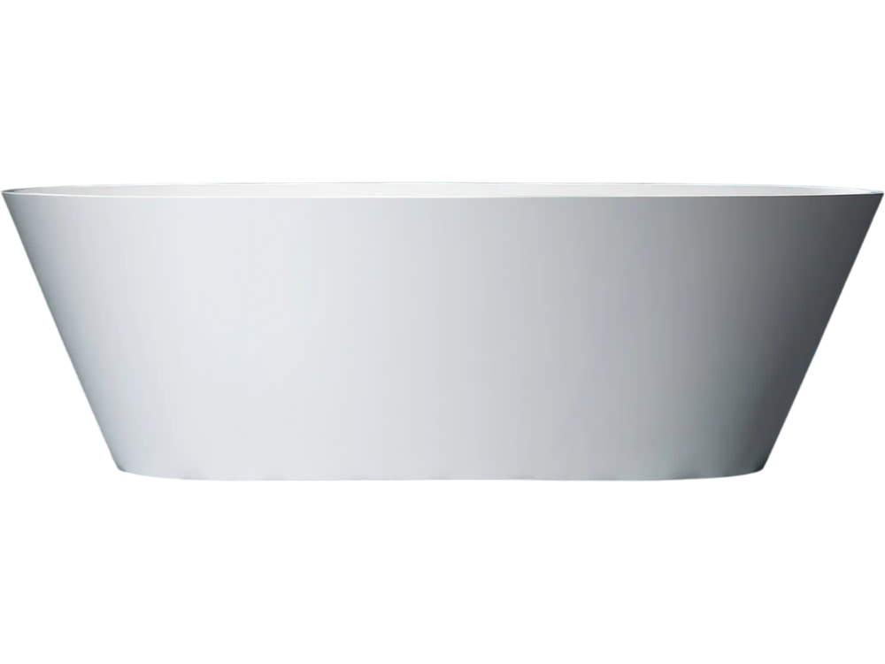 WOODBRIDGE B0042-2.0 Freestanding Solid Surface Stone Resin Bathtub 67" Matte White New