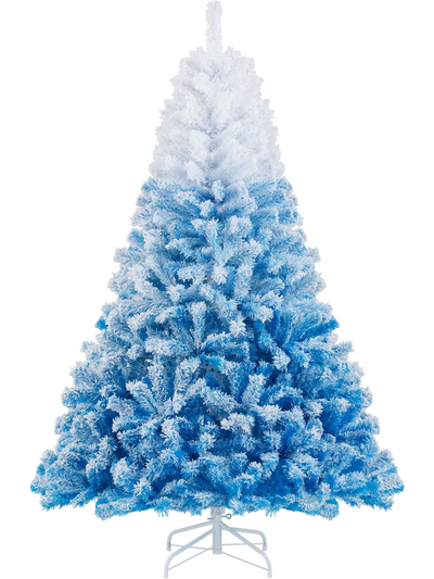 Costway Artificial Christmas Tree w/ Branch Tips & Folding Metal Stand 24928011 New