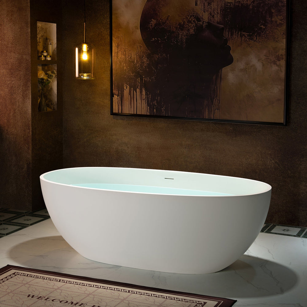 WOODBRIDGE MST0805 Freestanding Bathtub 71" Matte White New