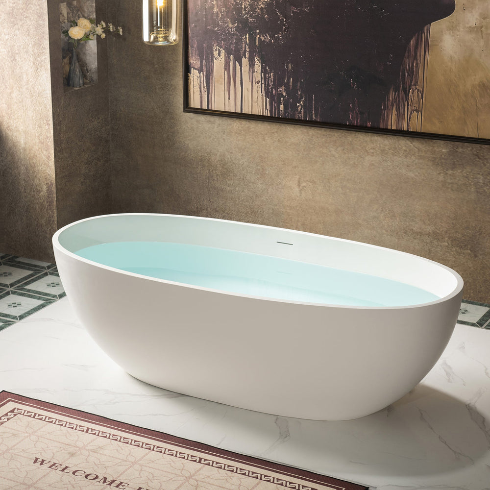 WOODBRIDGE MST0805 Freestanding Bathtub 71" Matte White New