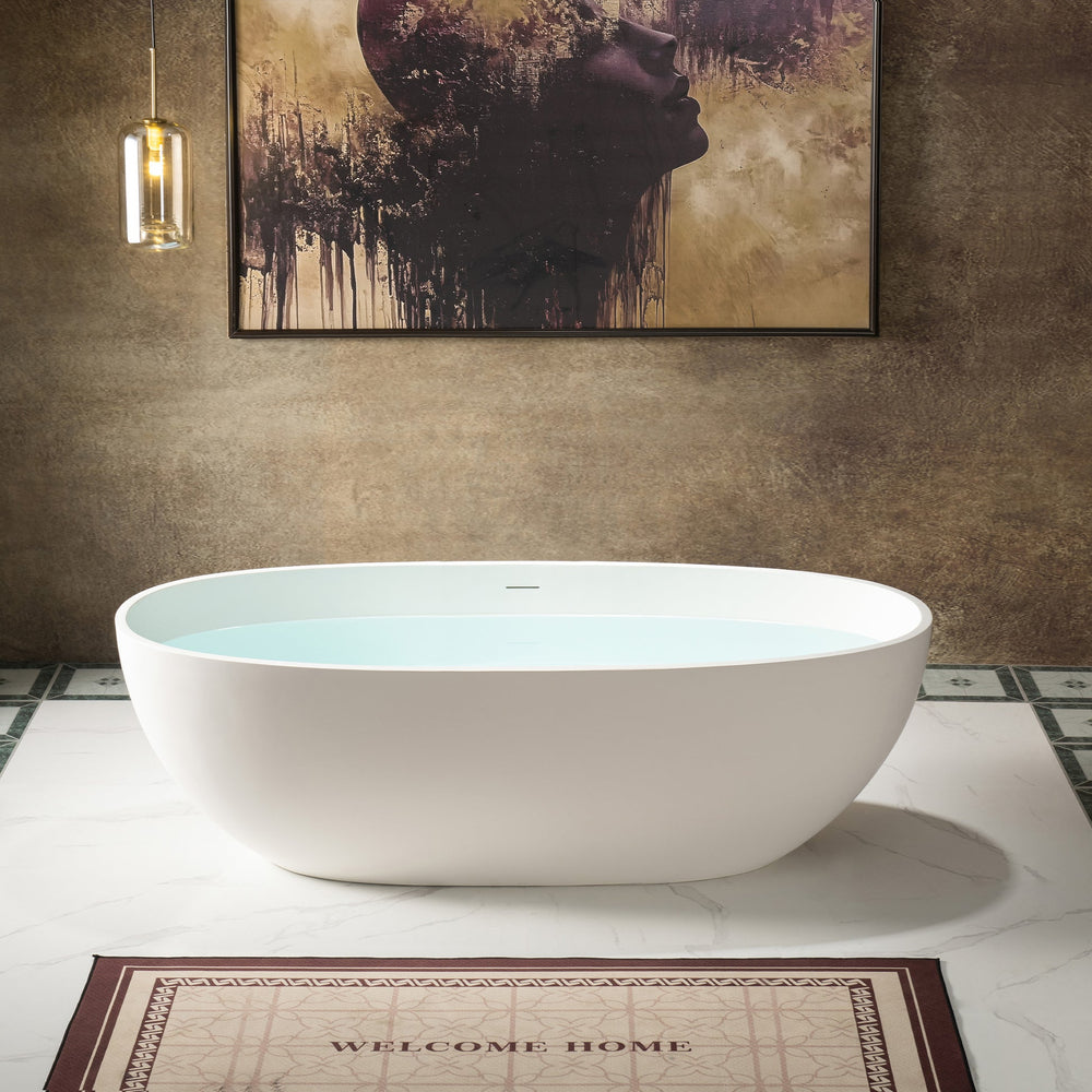 WOODBRIDGE MST0805 Freestanding Bathtub 71" Matte White New