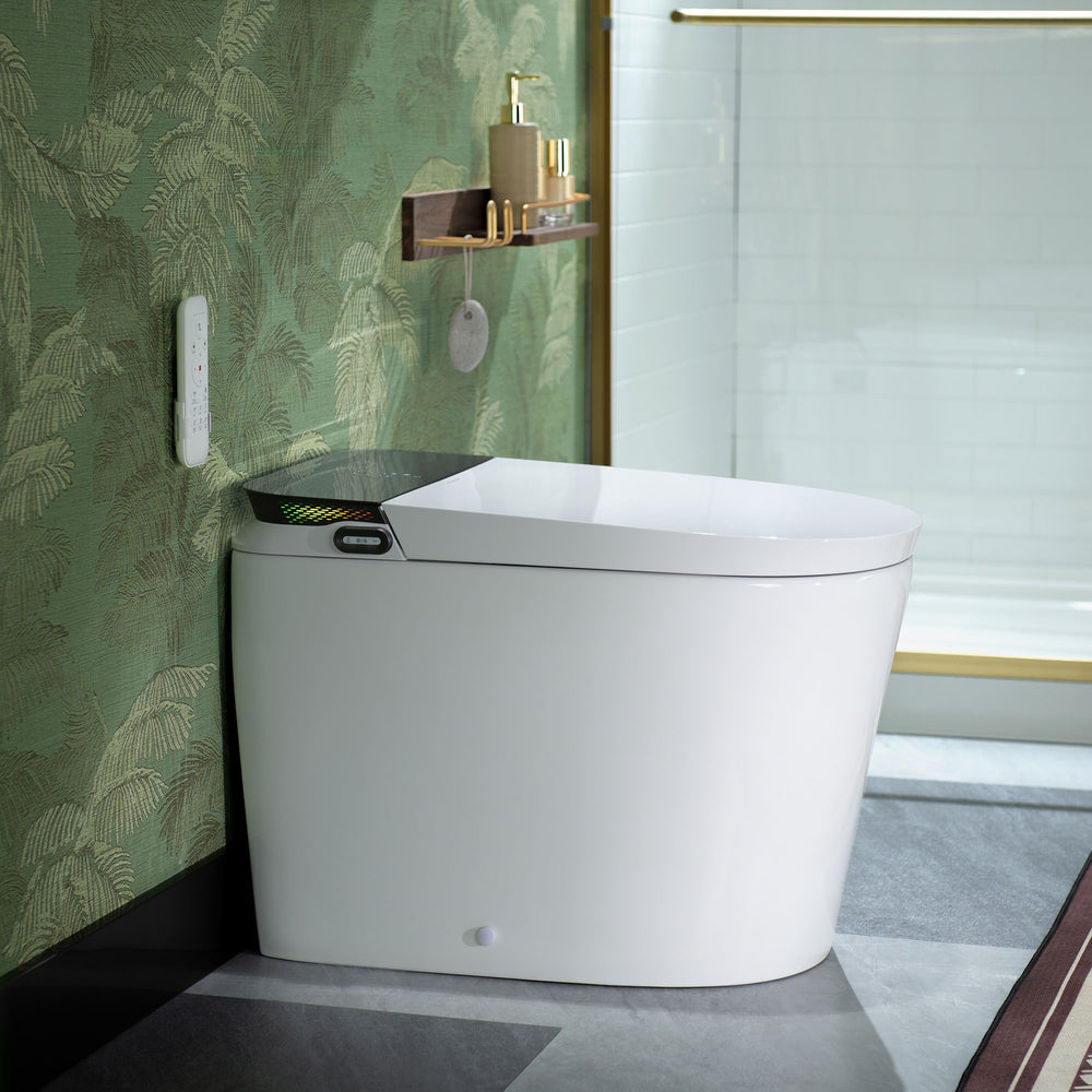 WOODBRIDGE GT076 Smart Bidet Toilet 1.28 GPF Auto Open Close Heated Seat Foam Shield New
