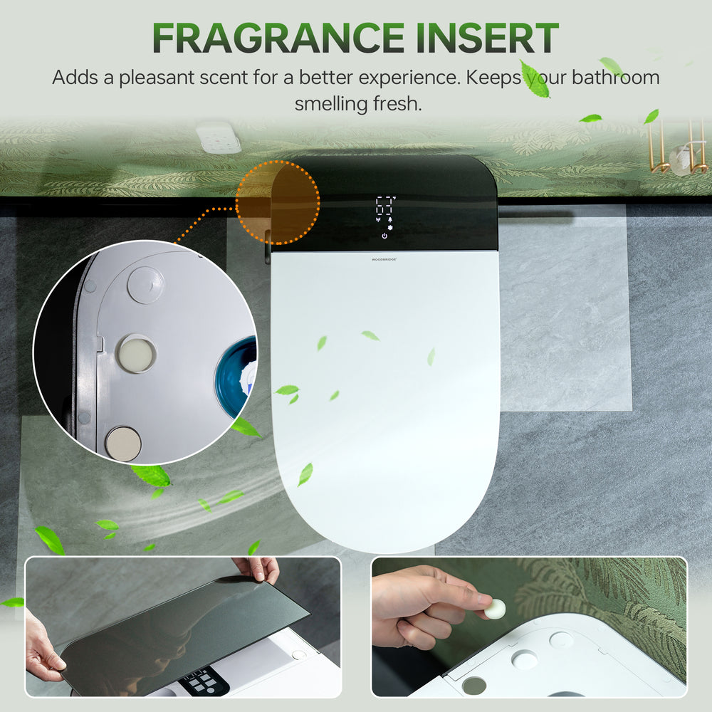 WOODBRIDGE GT076 Smart Bidet Toilet 1.28 GPF Auto Open Close Heated Seat Foam Shield New