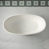 WOODBRIDGE B0044-2.0 Freestanding Solid Surface Stone Resin Bathtub 61" Matte White New