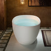 WOODBRIDGE B0044-2.0 Freestanding Solid Surface Stone Resin Bathtub 61" Matte White New