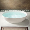 WOODBRIDGE B0044-2.0 Freestanding Solid Surface Stone Resin Bathtub 61" Matte White New