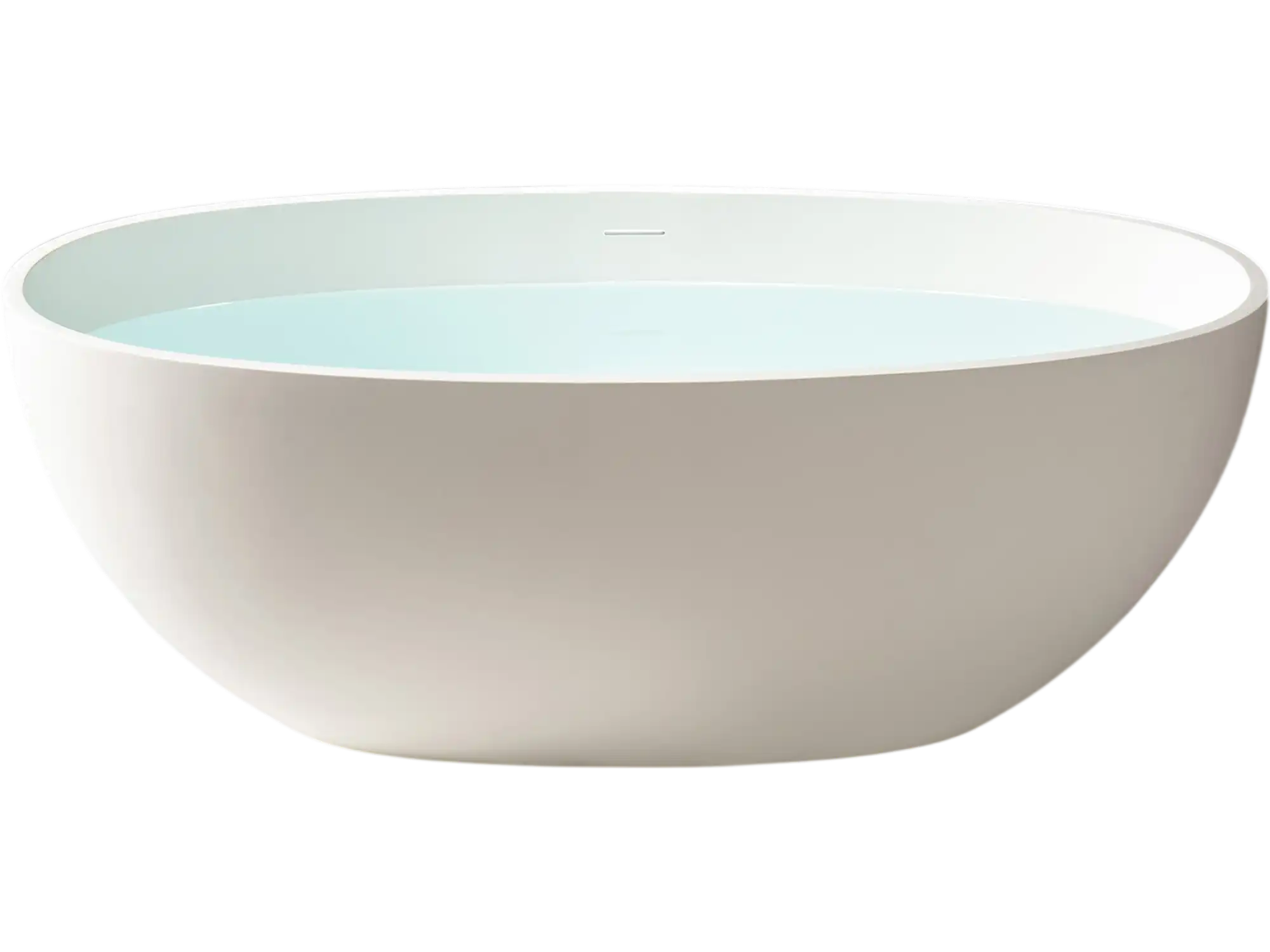 WOODBRIDGE B0044-2.0 Freestanding Solid Surface Stone Resin Bathtub 61