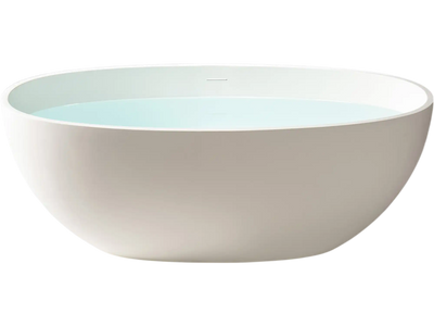 WOODBRIDGE B0044-2.0 Freestanding Solid Surface Stone Resin Bathtub 61