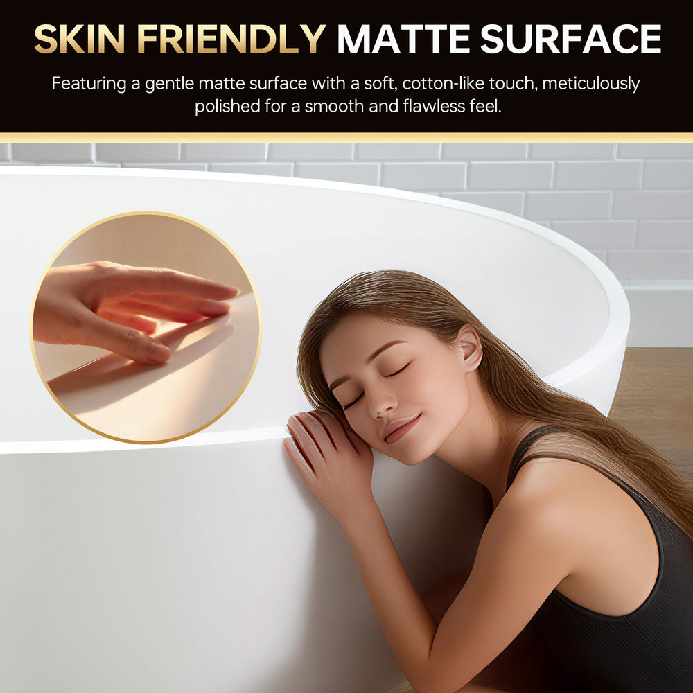 WOODBRIDGE MST0805 Freestanding Bathtub 71" Matte White New