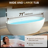 WOODBRIDGE MST0805 Freestanding Bathtub 71" Matte White New