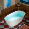 WOODBRIDGE B0048-2.0 Contemporary Freestanding Solid Surface Stone Resin Bathtub 67" Matte White New