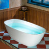 WOODBRIDGE B0048-2.0 Contemporary Freestanding Solid Surface Stone Resin Bathtub 67" Matte White New