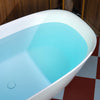 WOODBRIDGE B0048-2.0 Contemporary Freestanding Solid Surface Stone Resin Bathtub 67" Matte White New
