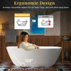 WOODBRIDGE B0048-2.0 Contemporary Freestanding Solid Surface Stone Resin Bathtub 67" Matte White New