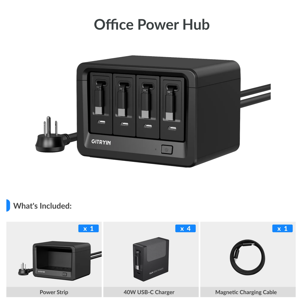 Giraffe Tools Desktop Charging Station 12-in-1 40W Cable Set New