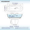 WOODBRIDGE MST0805 Freestanding Bathtub 71" Matte White New