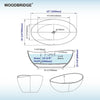 WOODBRIDGE MST0807 Freestanding Bathtub 63" L x 35-3/8" W x 23-5/8" H Matte White New