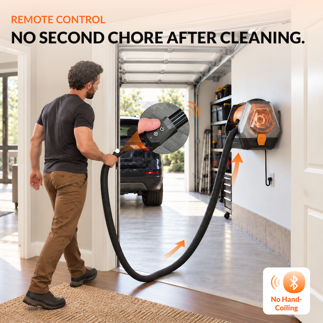 Giraffe Tools GrandFlux Retractable Vacuum Cleaner 40 ft 1200W New