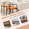 Modern dining chairs set of 2 with padded seat and curved back, perfect for cafes, kitchens, or trendy dining spaces.