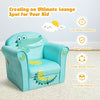 Kids crocodile armrest upholstered couch with cute design, sturdy wooden frame, and safety features for comfortable.
