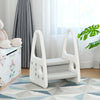 Kids Step Stool Learning Helper with Armrest for Kitchen Toilet Potty Training-Gray - Gallery View 1 of 13