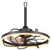 20” black ceiling fan with dimmable LED light, 6 speeds, and remote control for year-round comfort and convenience.