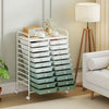 20 Drawers Rolling Storage Cart Studio Organizer-Gardient Green - Gallery View 1 of 10